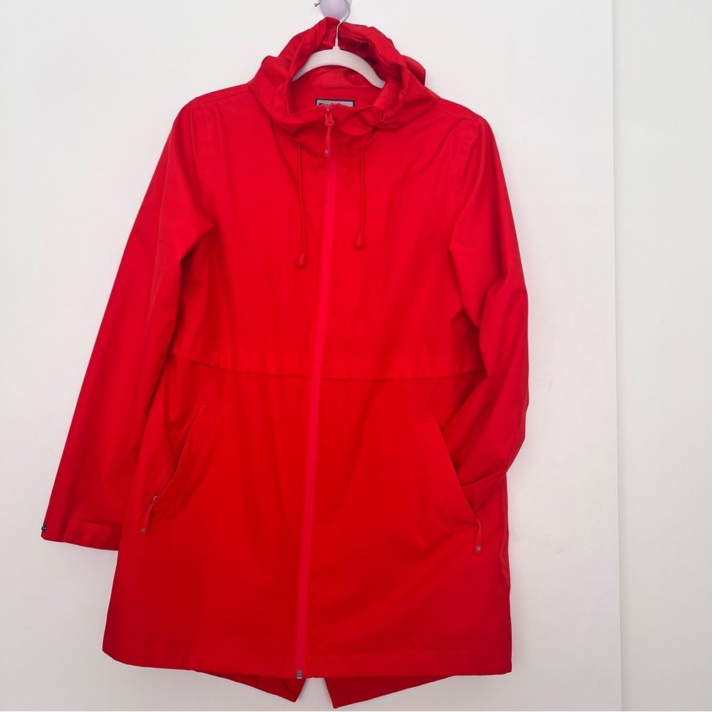 Mountain Warehouse Red Hooded Rain Jacket Women’s Medium Lightweight Windbreaker